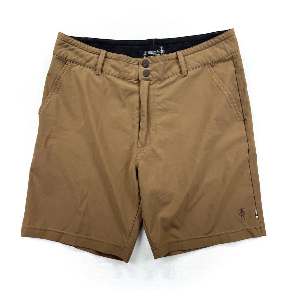 Smartwool 8" Shorts Men M Brown Running Activewear Training Wool Blend Hiking